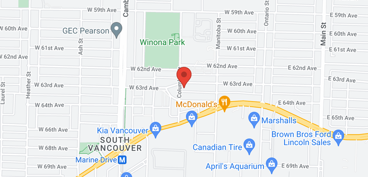 map of 292 W 63RD AVENUE